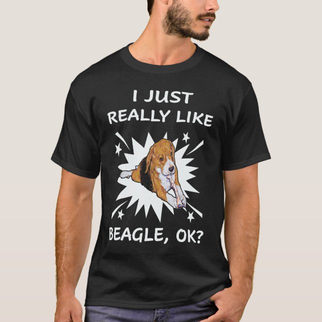 Camiseta 22 Eu Só Realmente Gosto de Beagle (Frente)