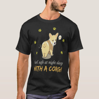Camiseta 22 Sinta-se Seguro à Noite Durma Com Um Corgi