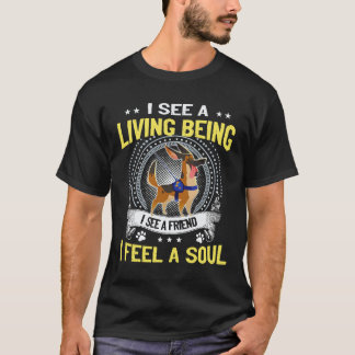 Camiseta 22 Vejo um Ser Vivo Vejo um Amigo Sinto uma Alma