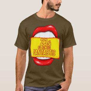 Camiseta 23º Aniversário 23 Como Sempre Fantástico Lábios V