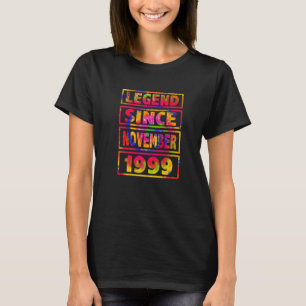 Camiseta 23º Aniversário Legenda de Decoração de Corantes d