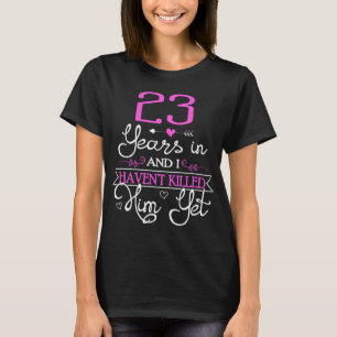 Camiseta 23º Presente De Aniversário De Casamento Para Id