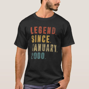 Camiseta 23. º aniversário Legenda de 23 anos desde 20 de j