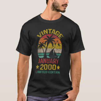 Camiseta 23 anos Antiga Janeiro de 2000 23º aniversário