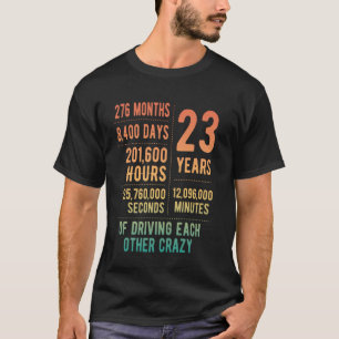 Camiseta 23 Anos Casados Engraçado 23º Aniversário de Casam