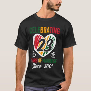 Camiseta 23 anos de Casamento casados com Casal 23º Casamen