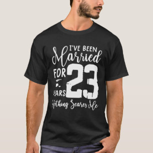Camiseta 23 Anos De Casamento Com Casal Engraçado, 23 Anos