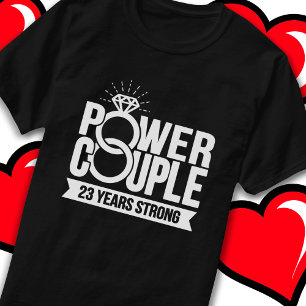 Camiseta 23 anos de força do Casal 23 anos