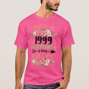 Camiseta 23 Anos de Idade 23º Aniversário Nascida em 1999 M