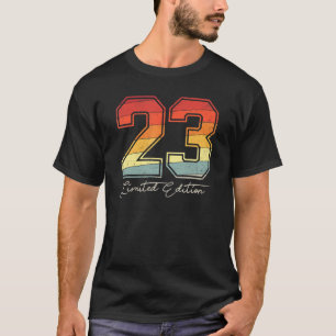 Camiseta 23 Anos É O Meu Vigésimo Terceiro Aniversário, Ret