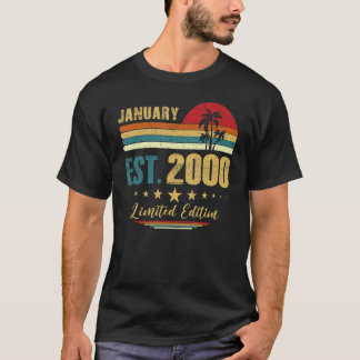 Camiseta 23 anos Janeiro de 2000 23º aniversário