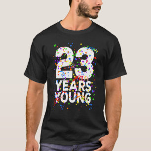 Camiseta 23 Anos Jovens Felizes 23º Aniversário Para Homens
