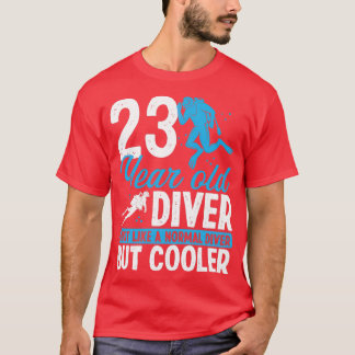 Camiseta 23 Anos Scuba Diver Snorkel 23 Aniversário