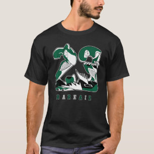 Camiseta 23 Ar Rara Alto Garganta Verde 1s Combinação
