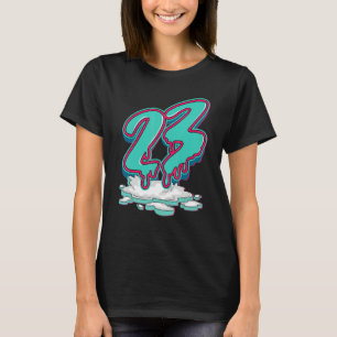 Camiseta 23 Aurora Verde Gotejante 13s Correspondência Unis