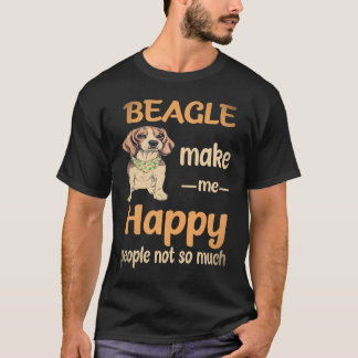 Camiseta 23 Beagle Me Faz Feliz Pessoas Não Tanto Beagle