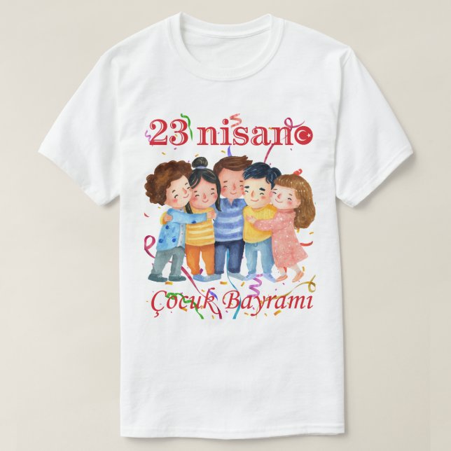 Camiseta 23 de Abril – Celebração do Dia das Crian (Frente do Design)