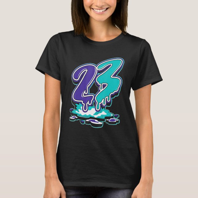 Camiseta 23 Drip Black Grape 1s Matching (Frente)
