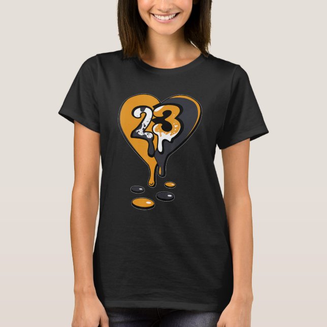 Camiseta 23 Drip Heart OG Pollen 1s Matching (Frente)