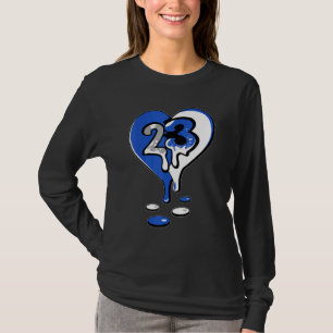 Camiseta 23 Drip Heart Retro Furtivo 5s Combinando