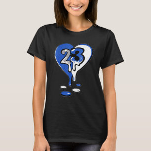 Camiseta 23 Drip Heart Retro Stealth 5s Correspondente