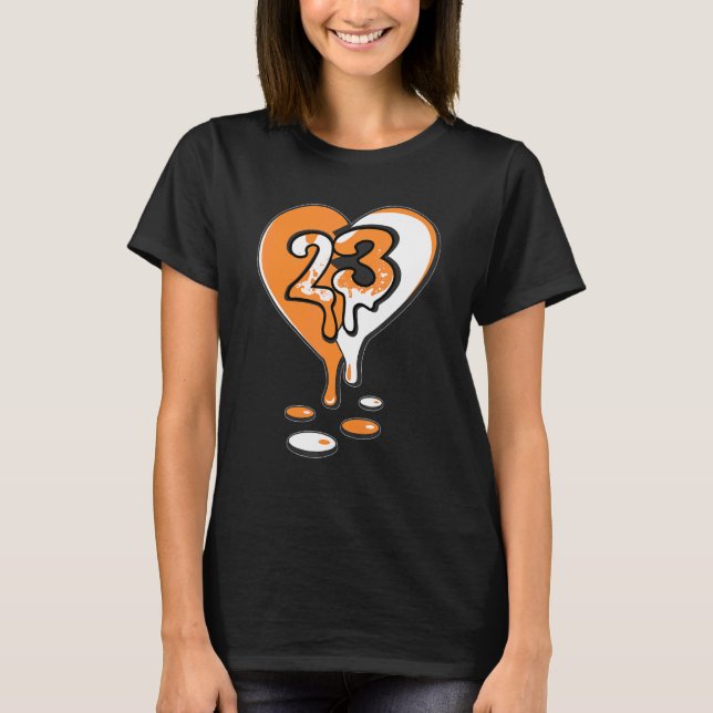 Camiseta 23 Drip Heart WMNS Citrus 11s Matching (Frente)