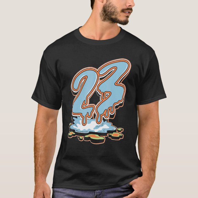 Camiseta 23 Drip Low Blue Stitch 1s Matching (Frente)