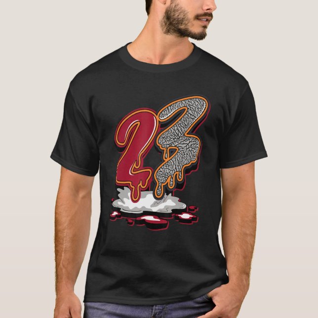 Camiseta 23 Drip Retro Cardinal Red 3s Matching (Frente)