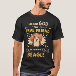 Camiseta 23 Perguntou a Deus - Amigo Verdadeiro - Um Beagle