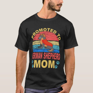 Camiseta 23 Promovido a Mãe de Pastor Alemão Pastor Alemão