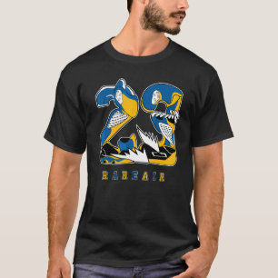 Camiseta 23 Raro Air Dunk Low Azul Amarelo Correspondente