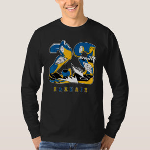 Camiseta 23 Raro Air Dunk Low Azul Amarelo Correspondente