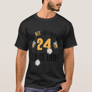 Camiseta 24º Aniversário, 24 Anos, Não Viável! Coroa B