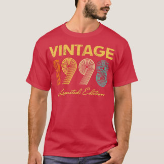 Camiseta 24º Aniversário Dedicado Idea Vintage 1998Homens M