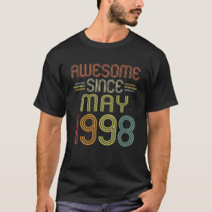 Camiseta 24º Aniversário É Espantoso Desde Maio De 1998 24 