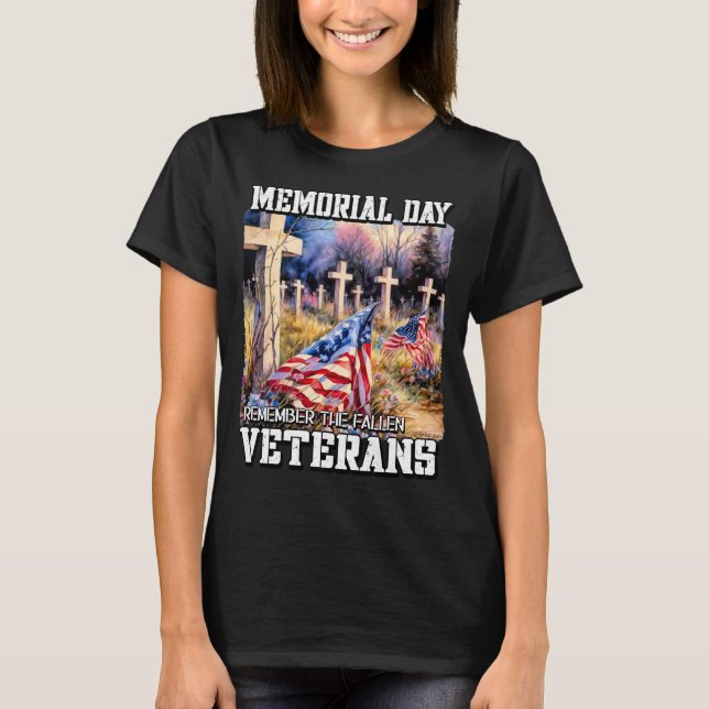 CAMISETA 24076_MEMORIAL DAY LEMBRE-SE DE NOSSOS VETERANOS F (Frente)