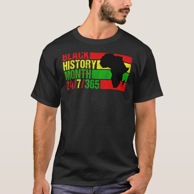 Camiseta 247365 Homens do Orgulho Negro (Frente)