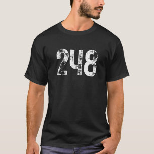 Camiseta 248 Código de área Troy MI Telefone celular Código