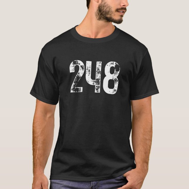 Camiseta 248 Código de área Troy MI Telefone celular Código (Frente)
