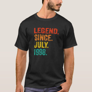 Camiseta 24. ª Legenda de aniversário desde julho de 1998 2