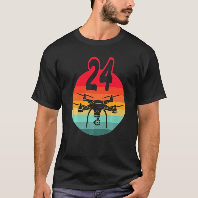 Camiseta 24.º Aniversário I - Drones de Controlo Remoto com (Frente)