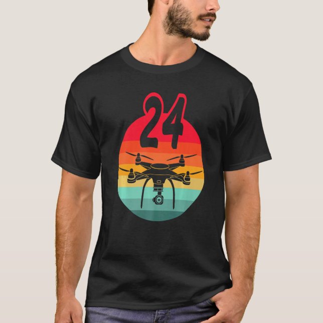 Camiseta 24.º Aniversário I - Drones de Controlo Remoto com (Frente)