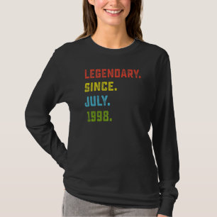 Camiseta 24.º Aniversário Legendário Desde julho de 1998 24