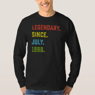 Camiseta 24.º Aniversário Legendário Desde julho de 1998 24