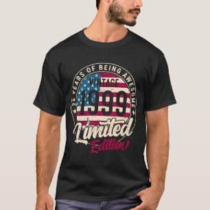 Camiseta 24. º aniversário Vintage 1999 Bday Group 24 Anos