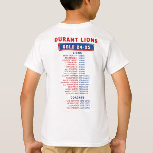Camiseta 24-25 Leões Durant - GOLF - Lions BOY ROSTER