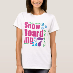 Camiseta 24/7 de embarque da neve