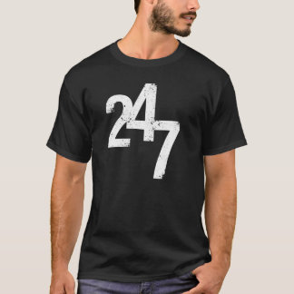 Camiseta 24/7 de t-shirt para pessoas ativas gosta de você
