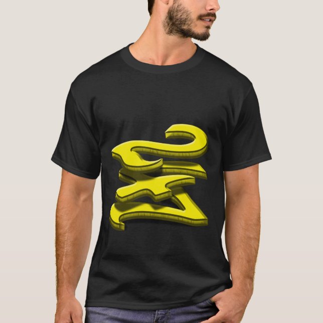 Camiseta 24 7 - Vinte e quatro sete - Texto amarelo (Frente)