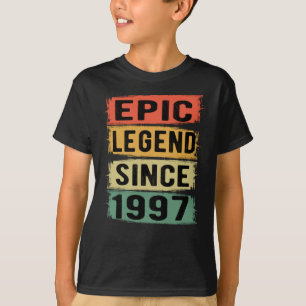 Camiseta 24 Anos De Idade Dia 1997 Legenda Epic 24. º Aniv